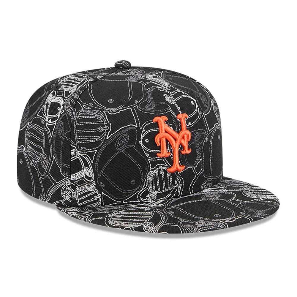 New York Mets MLB Cap Scramble Black 59FIFTY Fitted Cap - Image 4