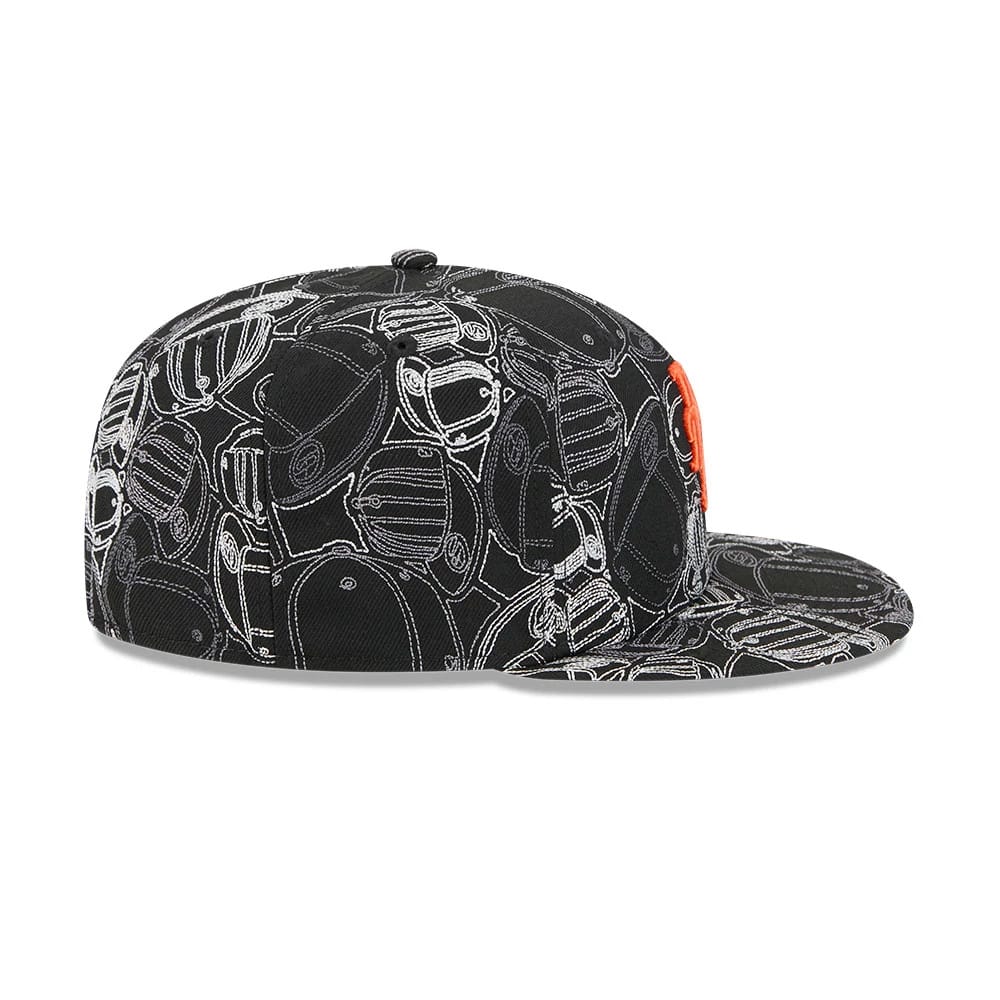 New York Mets MLB Cap Scramble Black 59FIFTY Fitted Cap - Image 7