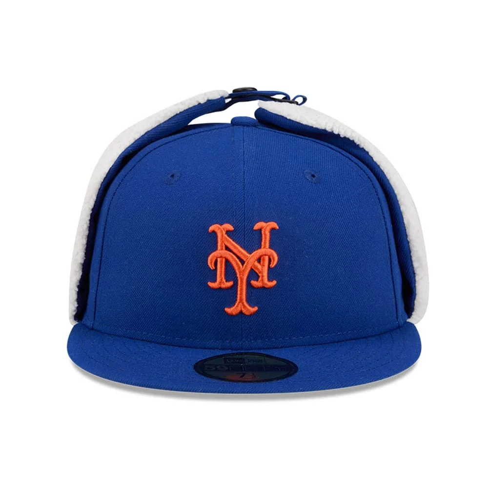 New York Mets MLB Classic Blue Dogear 59FIFTY Fitted Cap - Image 3