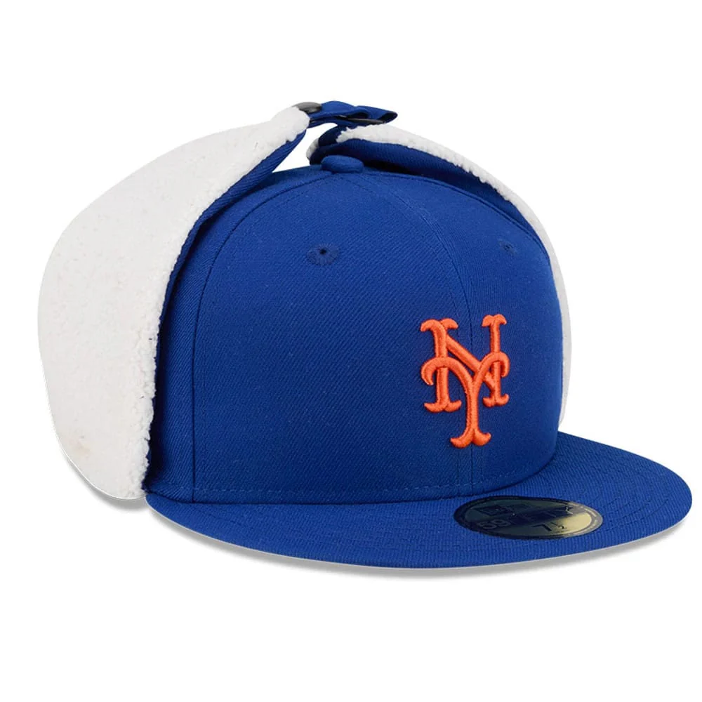 New York Mets MLB Classic Blue Dogear 59FIFTY Fitted Cap - Image 4