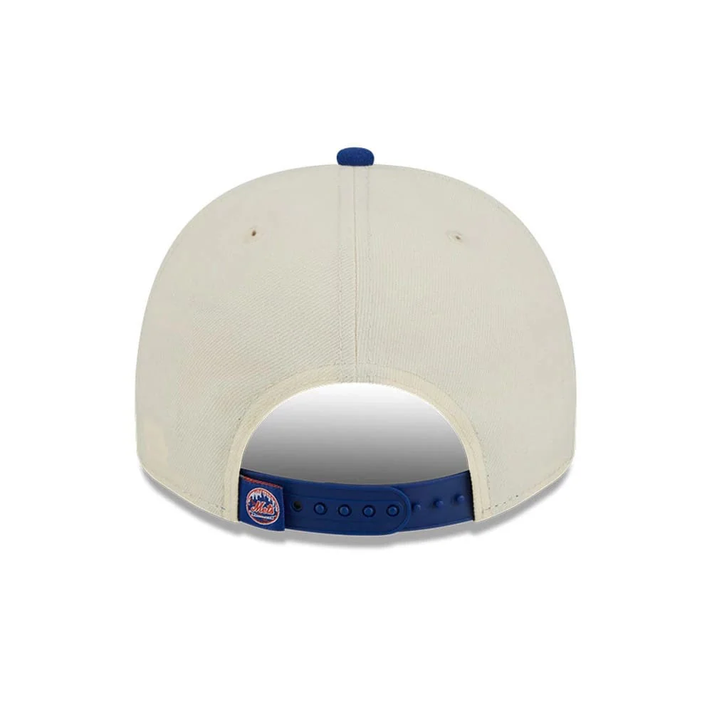 New York Mets MLB Classic Cream 9FIFTY A-Frame Snapback Adjustable Cap - Image 7