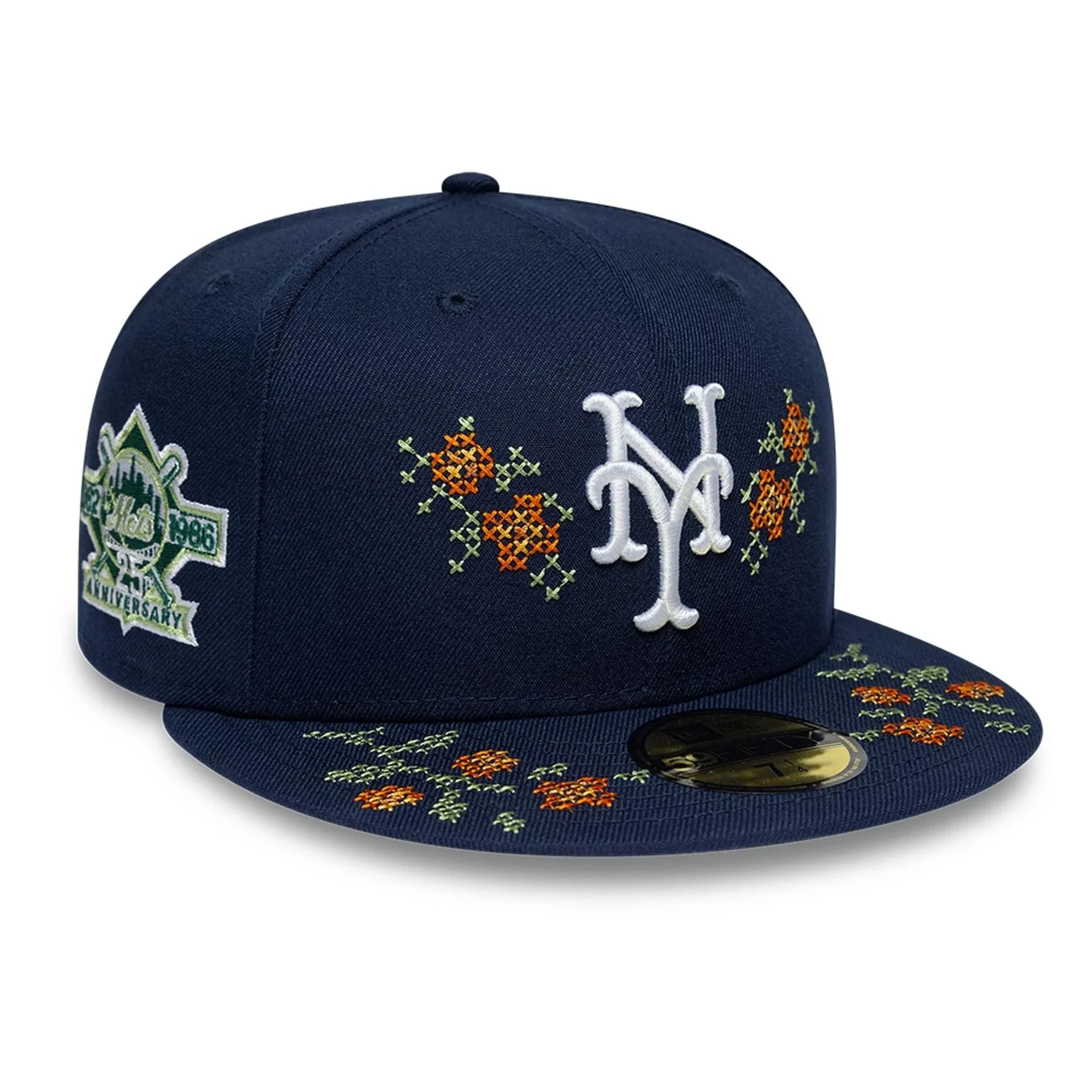 New York Mets MLB Garden Dark Blue 59FIFTY Fitted Cap