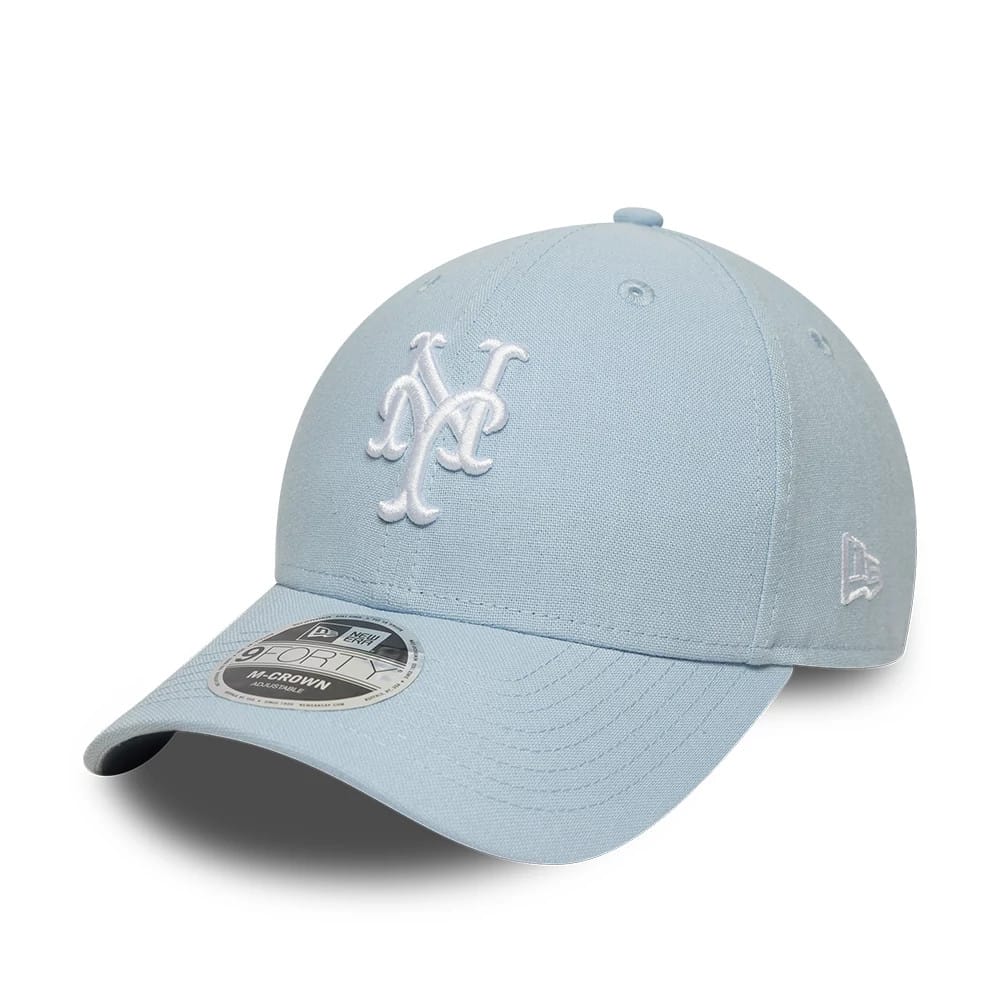 New York Mets MLB Linen Pastel Blue 9FORTY M-Crown Adjustable Cap