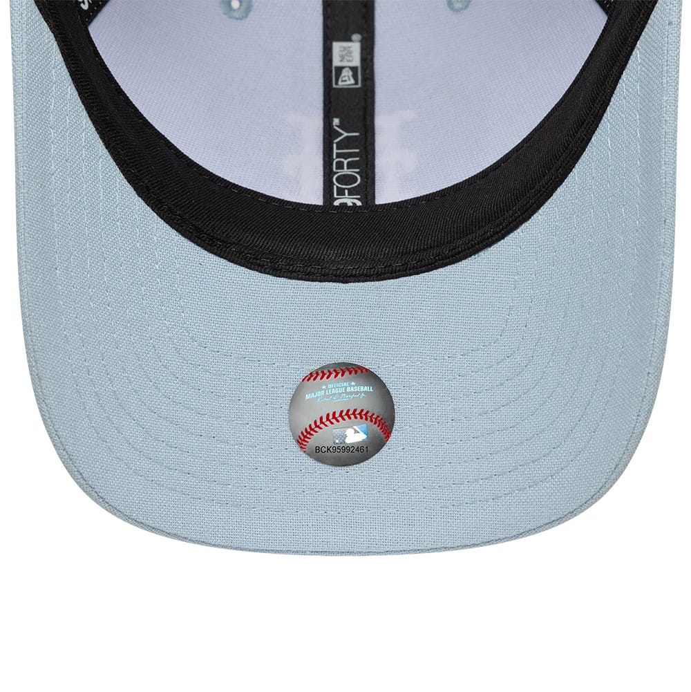 New York Mets MLB Linen Pastel Blue 9FORTY M-Crown Adjustable Cap - Image 5