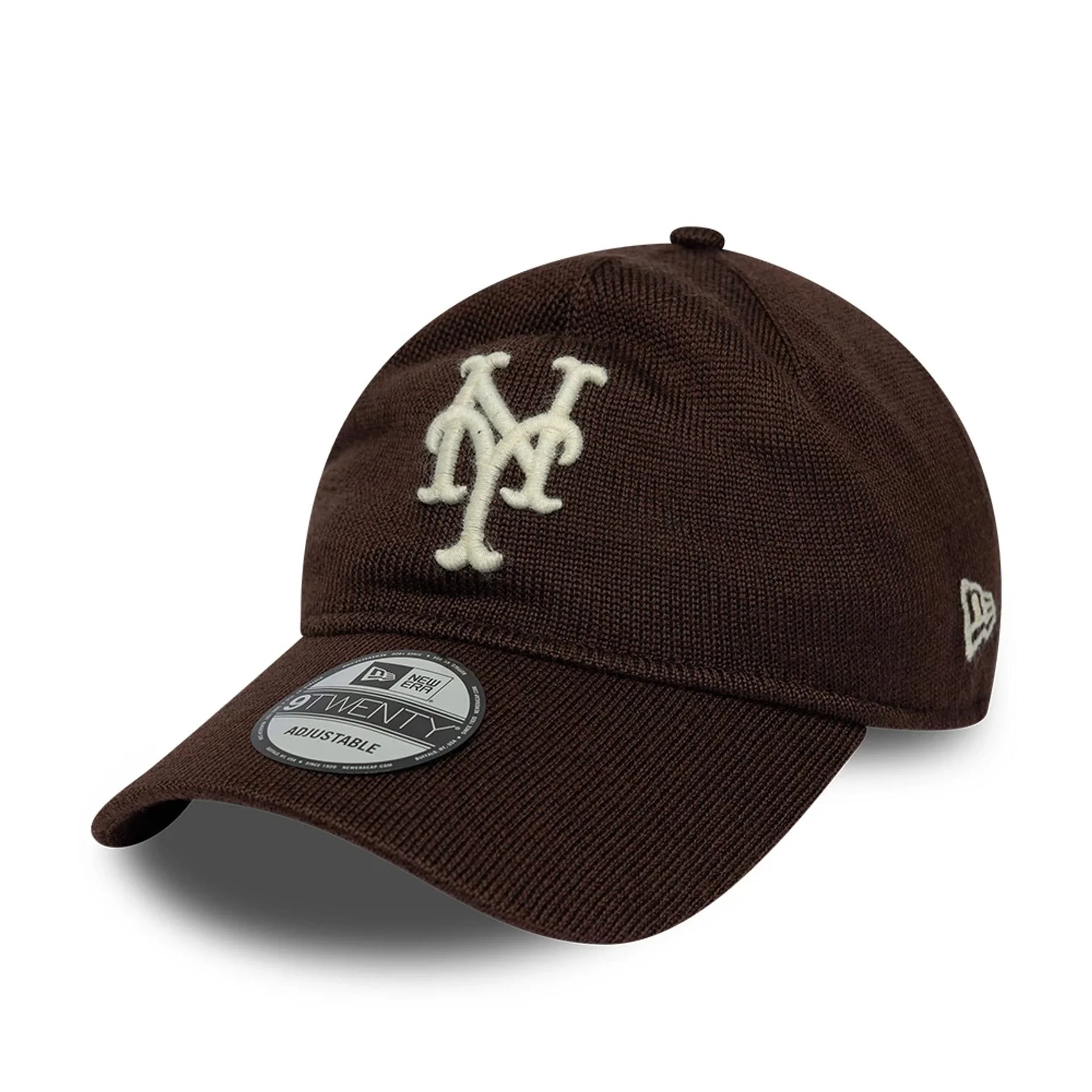New York Mets MLB Merino Wool Dark Brown 9TWENTY Adjustable Cap