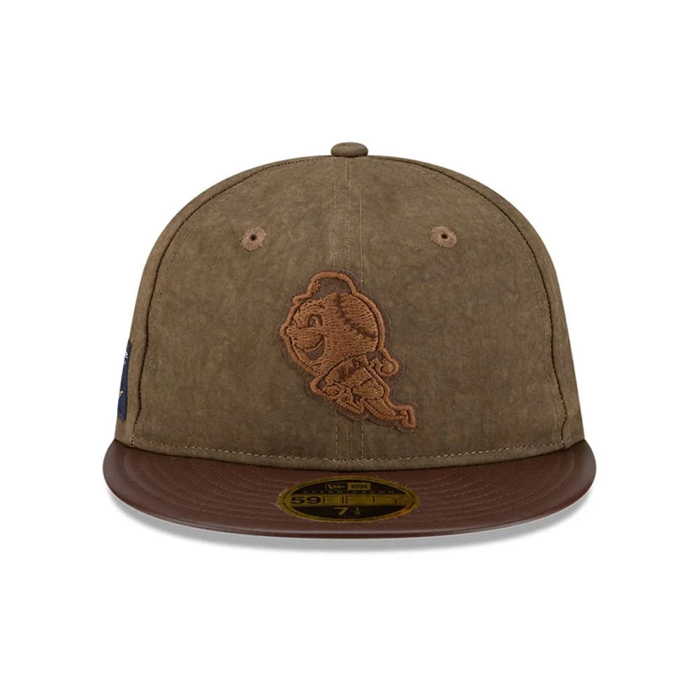 New York Mets MLB Open Brown Retro Crown 59FIFTY Fitted Cap - Image 3