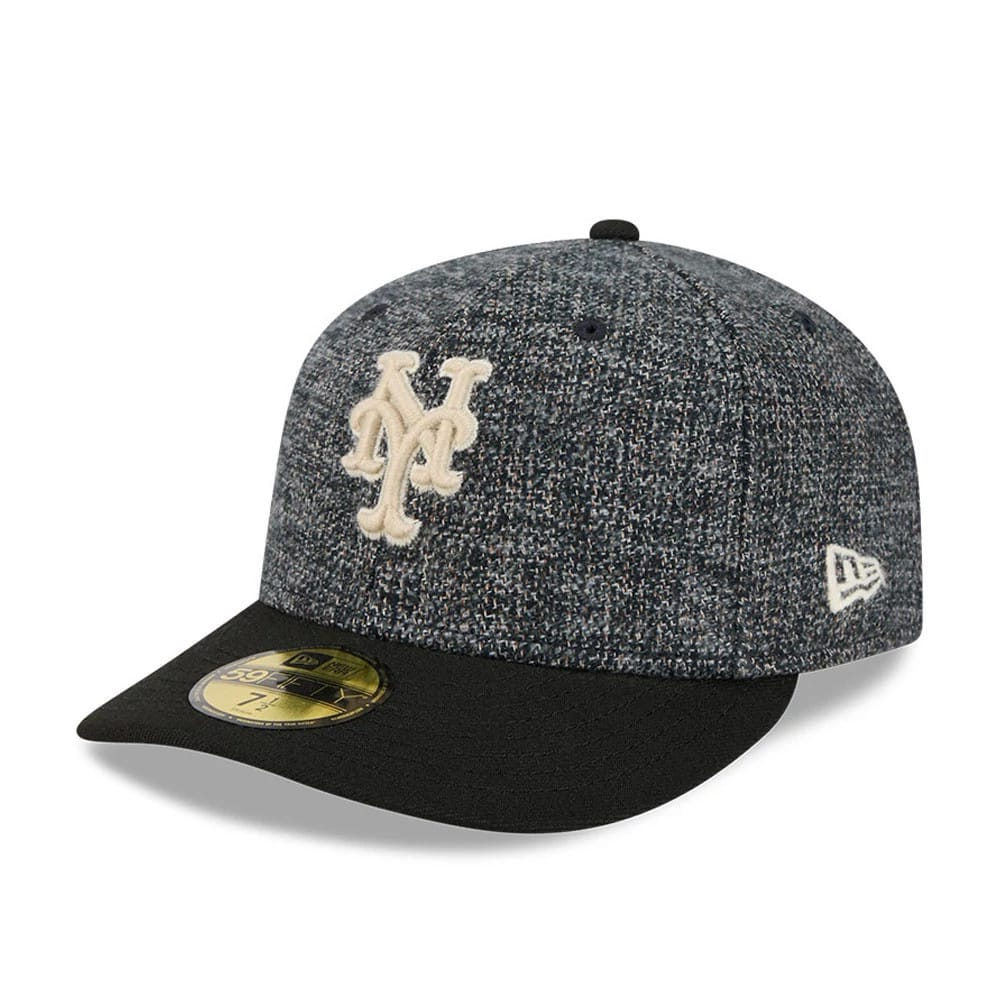 New York Mets MLB Tweedy Cotton Black 59FIFTY Fitted Cap