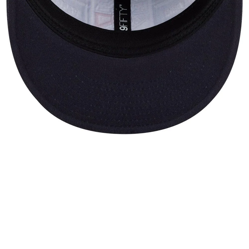 New York Rangers NHL Team Stripes Blue Retro Crown 9FIFTY Adjustable Cap - Image 7