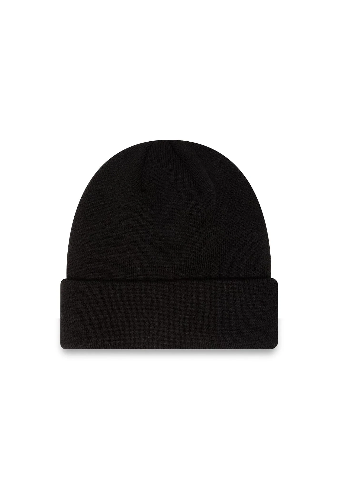 New York Yankees Essential All Black Cuff Beanie Hat - Image 2