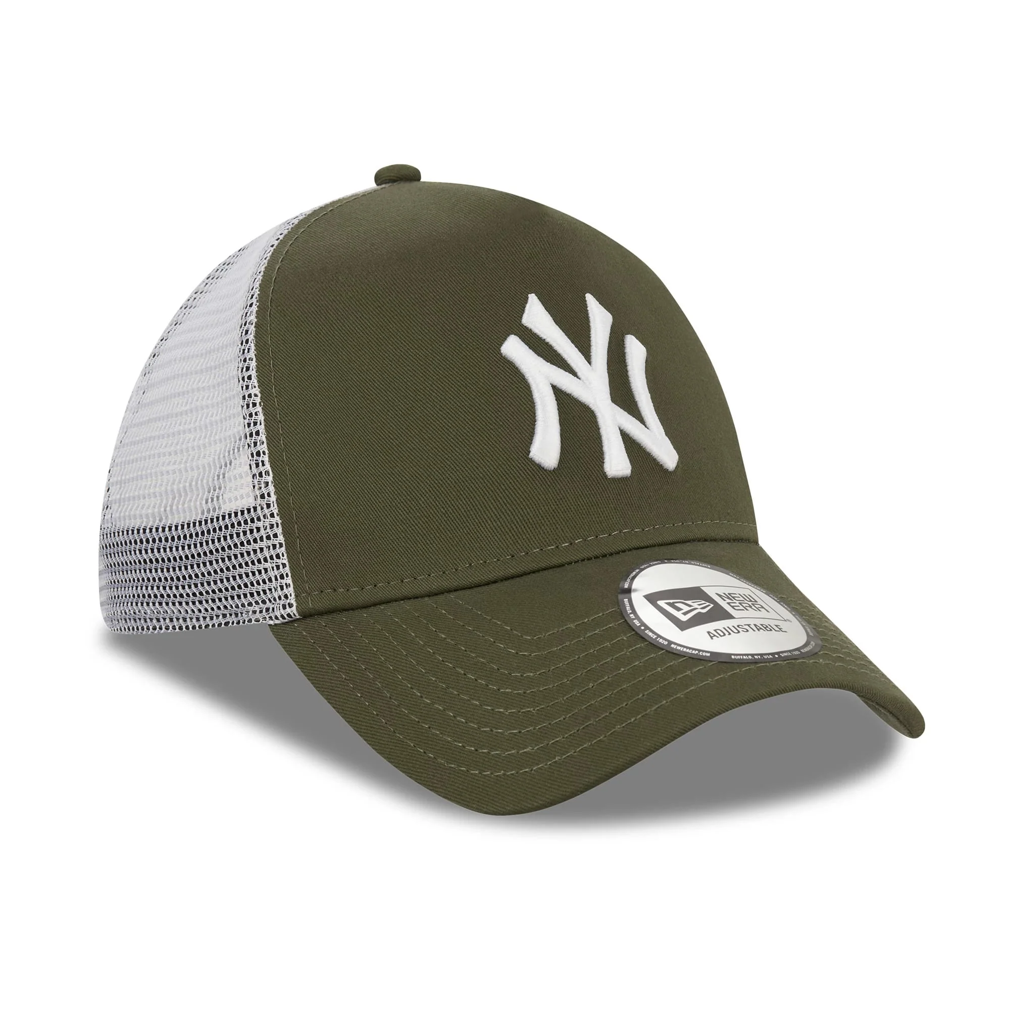 New York Yankees Khaki A-Frame Trucker Cap - Image 3
