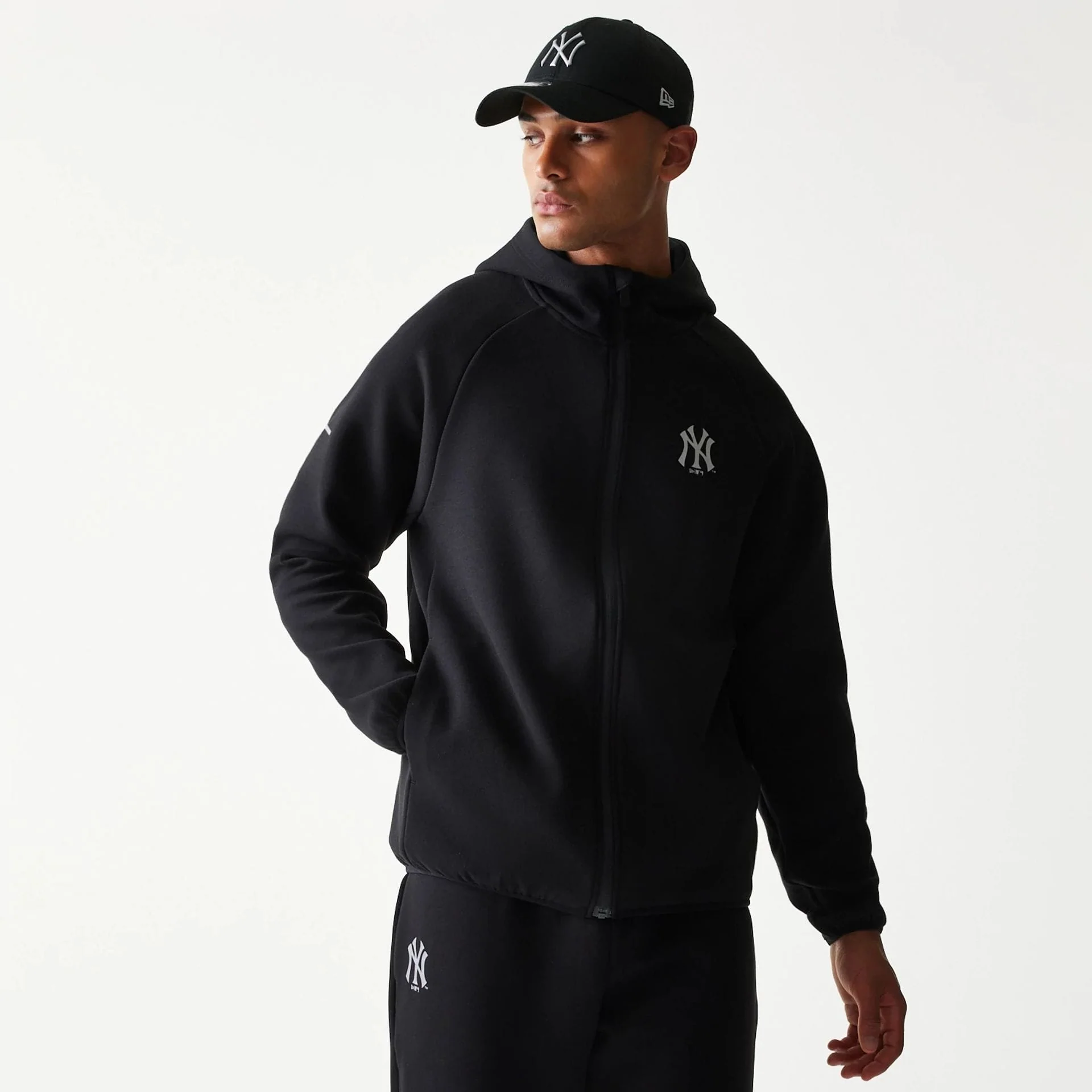 New York Yankees MLB Black Full Zip Hoodie