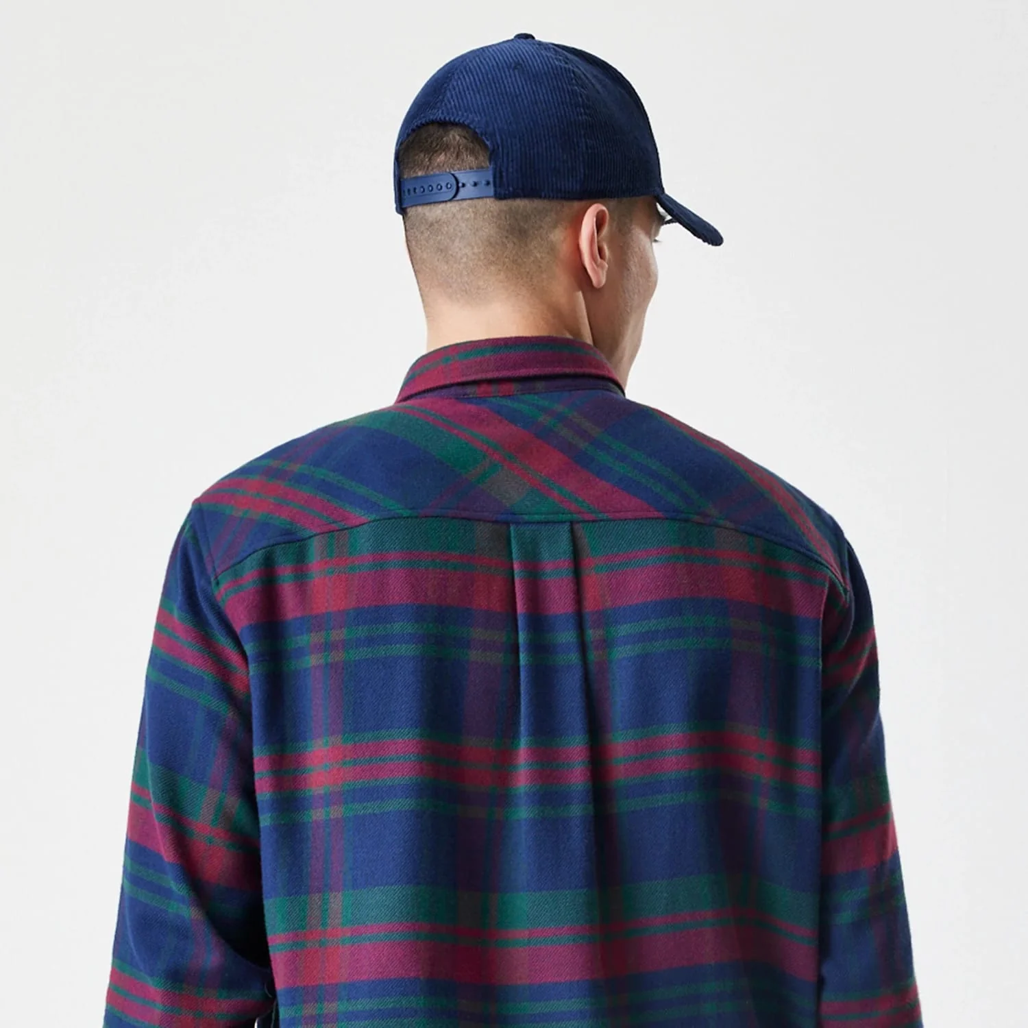 New York Yankees MLB Check Navy Long Sleeve Shirt - Image 7
