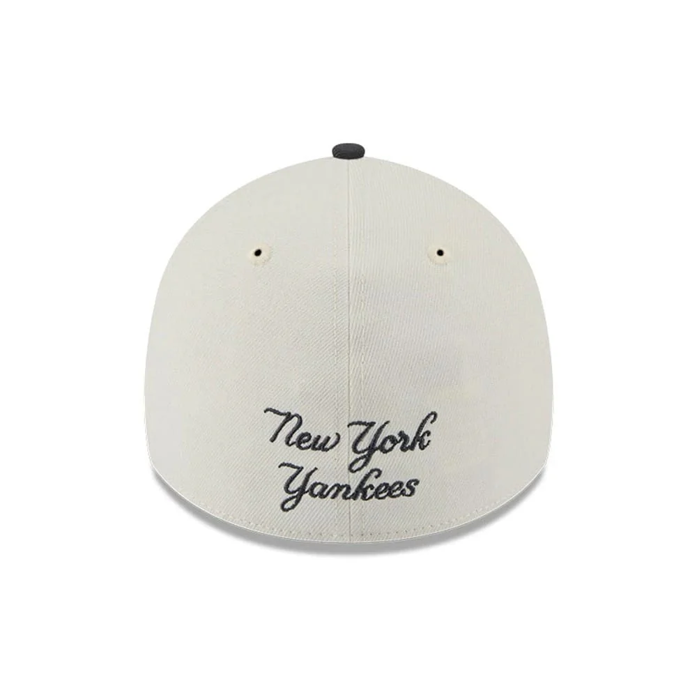 New York Yankees MLB Chrome Black 39THIRTY A-Frame Stretch Fit Cap - Image 3