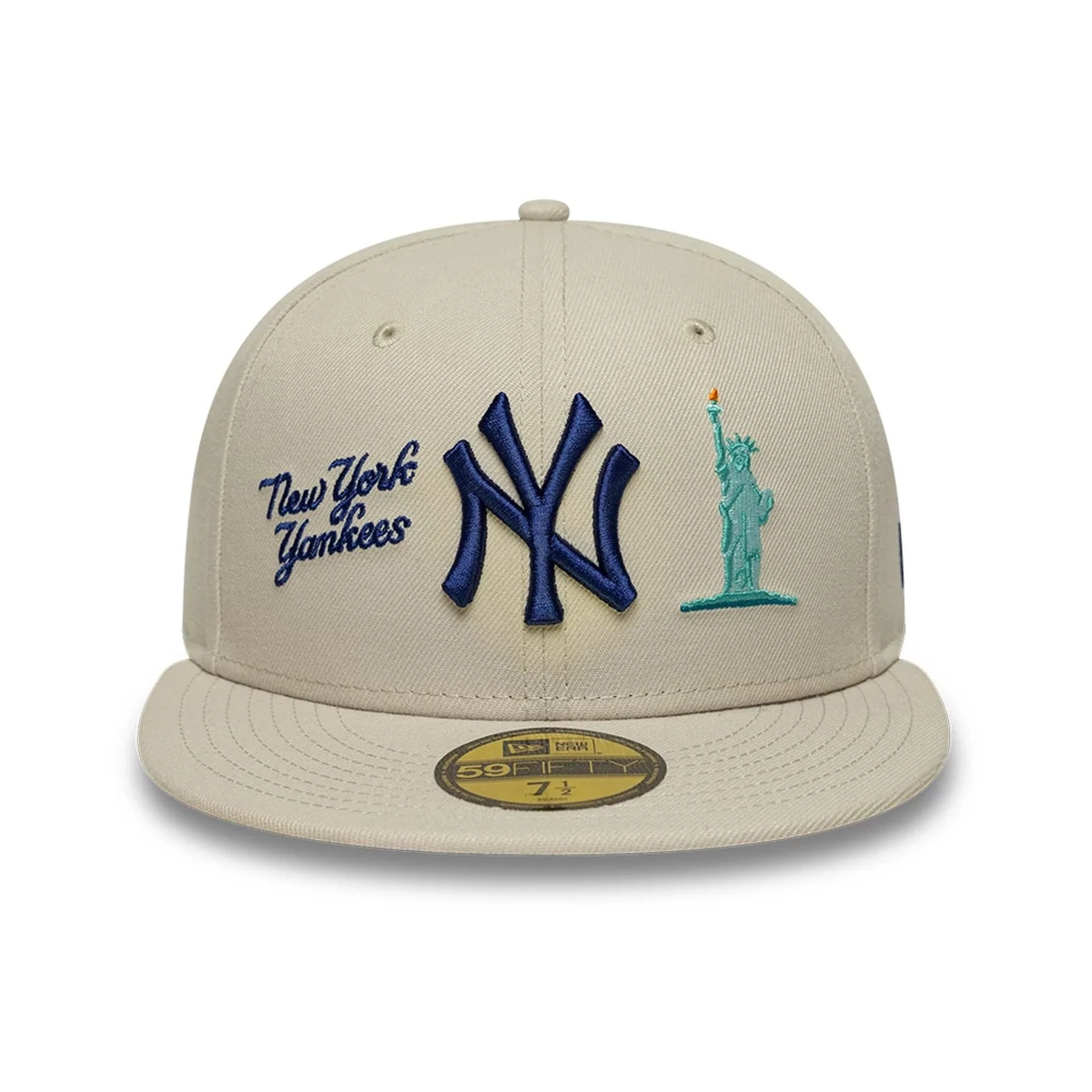 New York Yankees MLB City Icon Light Beige 59FIFTY Fitted Cap - Image 2