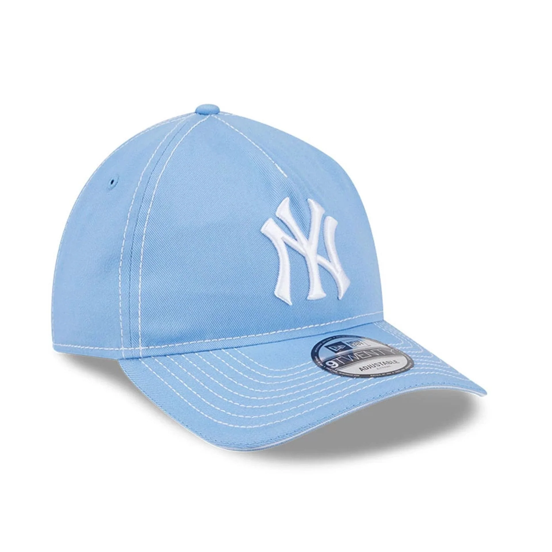 New York Yankees MLB Contrast Pastel Blue 9TWENTY A-Frame Adjustable Cap - Image 3