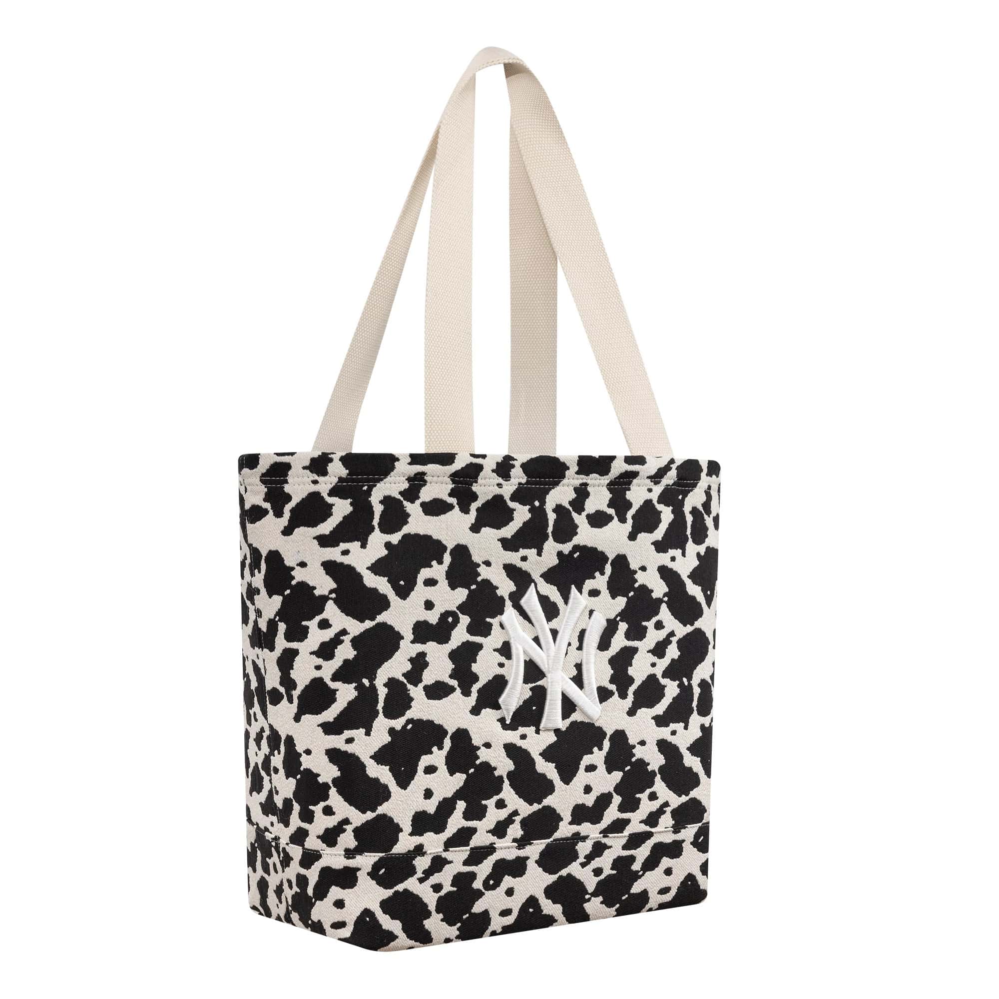New York Yankees MLB Cow Jacquard Cream Tote Bag - Image 4