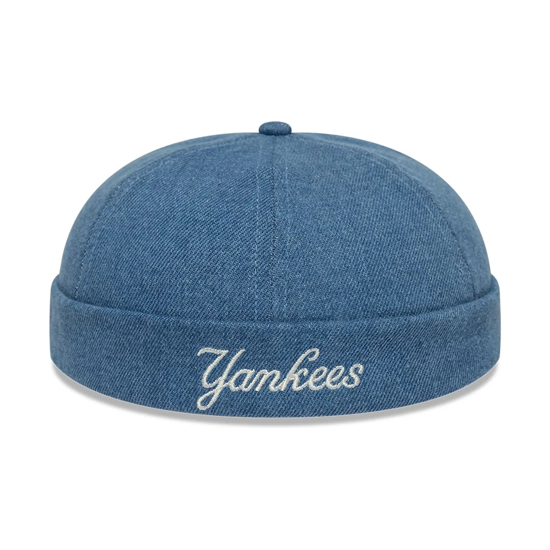 New York Yankees MLB Denim Skully Pastel Blue Docker Adjustable Cap - Image 2