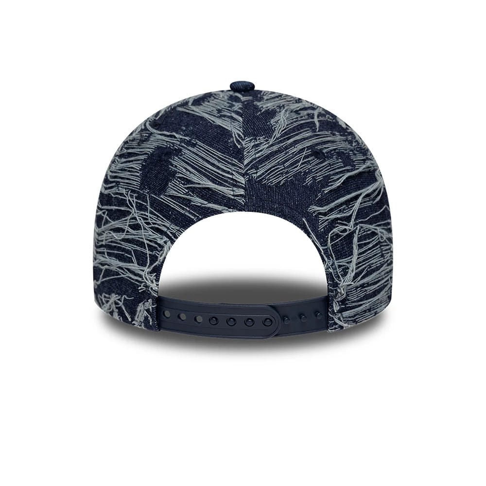 New York Yankees MLB Distressed Denim Navy 9FORTY E-Frame Adjustable Cap - Image 4