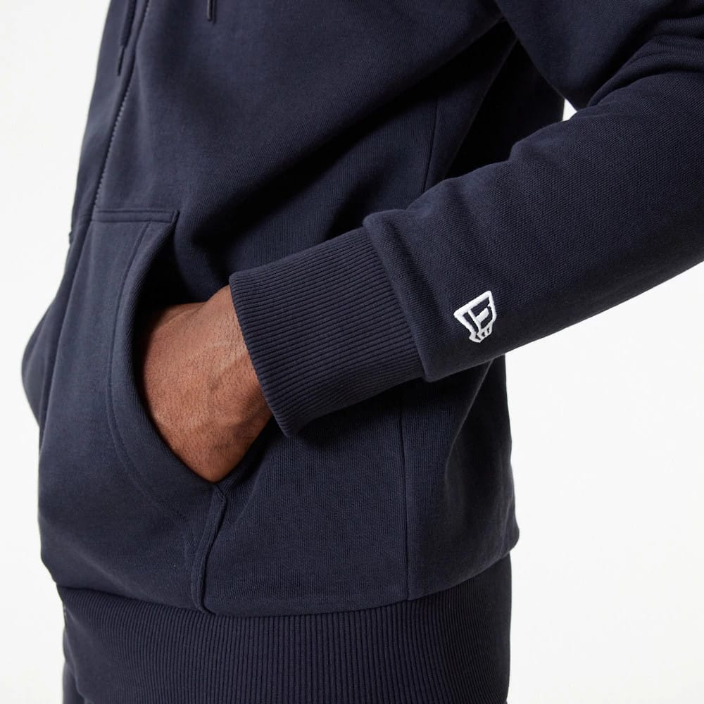 New York Yankees MLB Essential Navy Full Zip Hoodie - Image 2