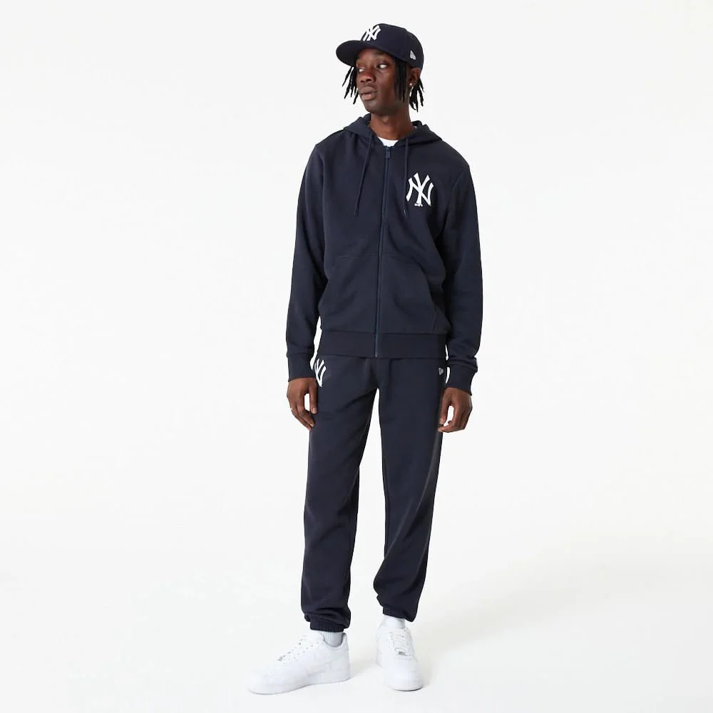 New York Yankees MLB Essential Navy Full Zip Hoodie - Image 7