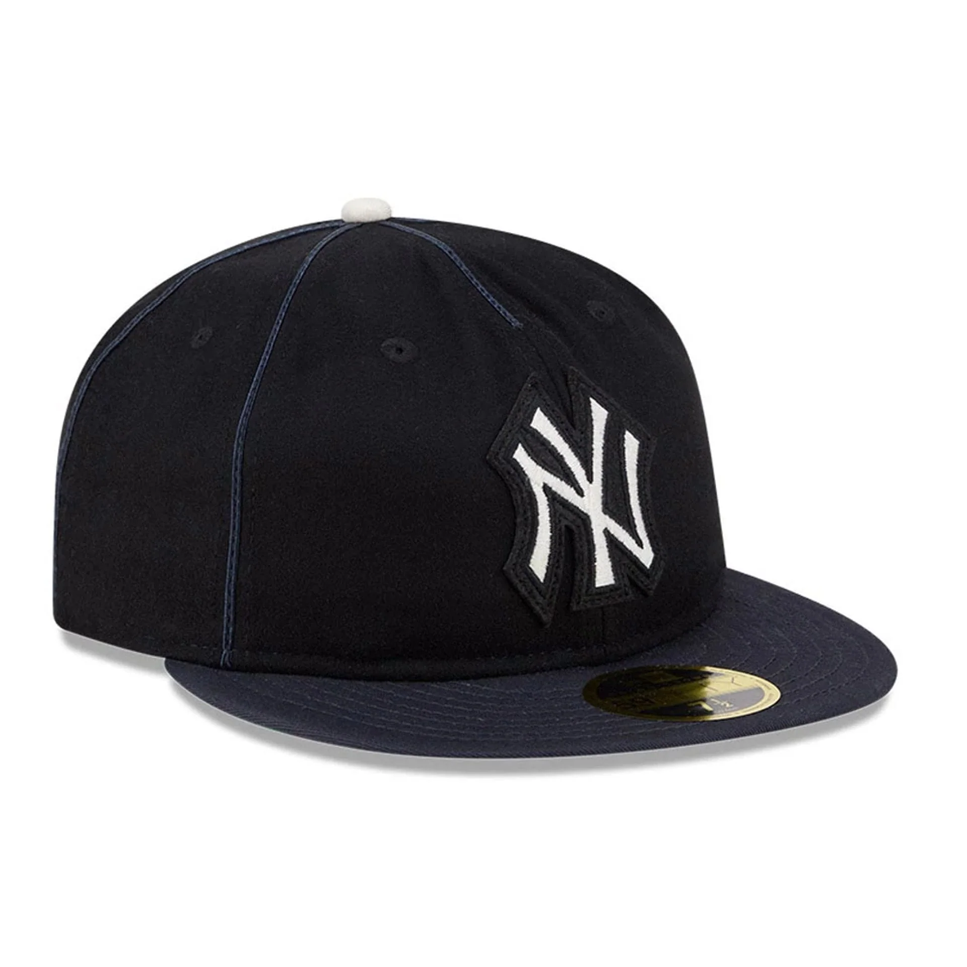 New York Yankees MLB Felt Logo Navy Retro Crown 59FIFTY Fitted Cap - Image 4