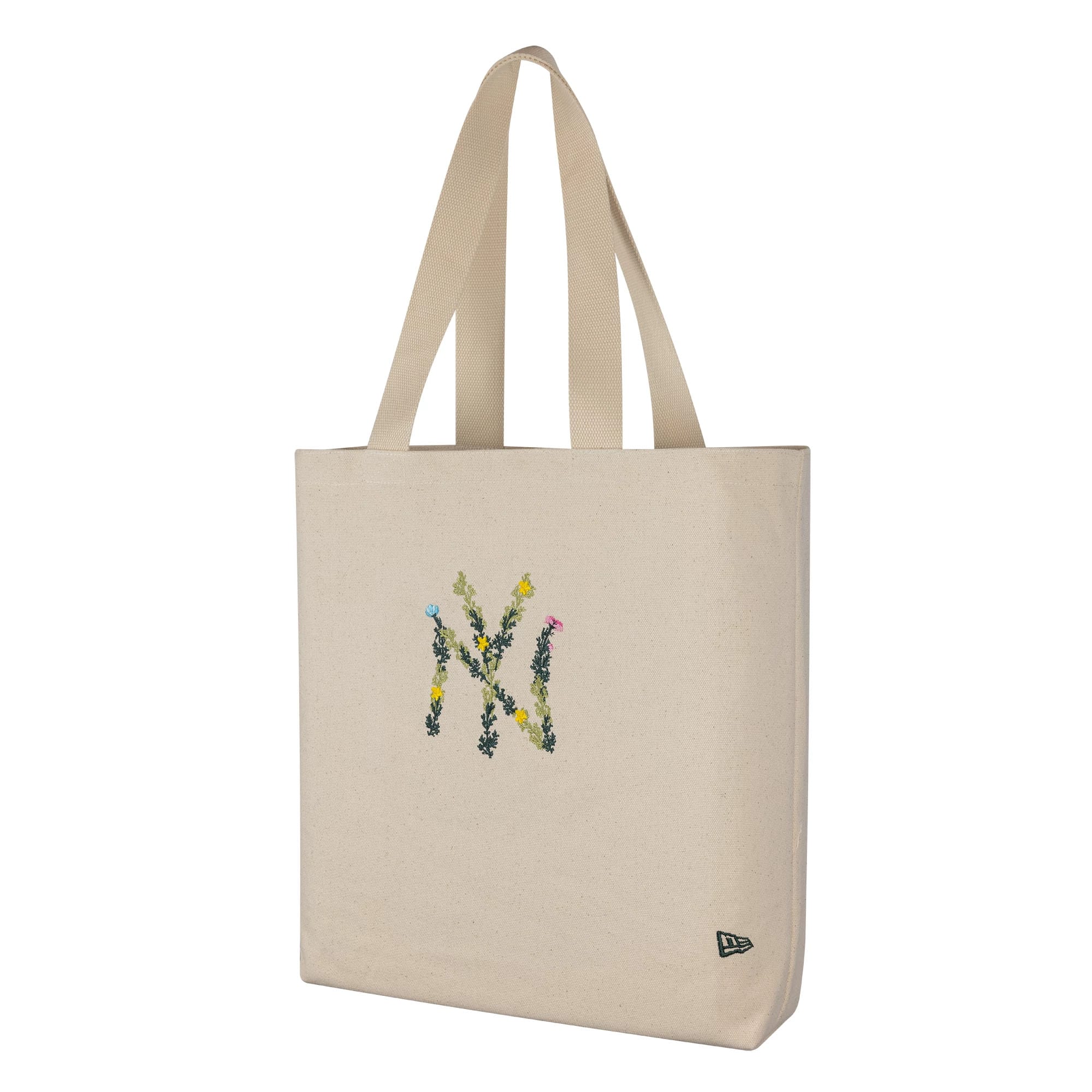 New York Yankees MLB Floral Beige Tote Bag
