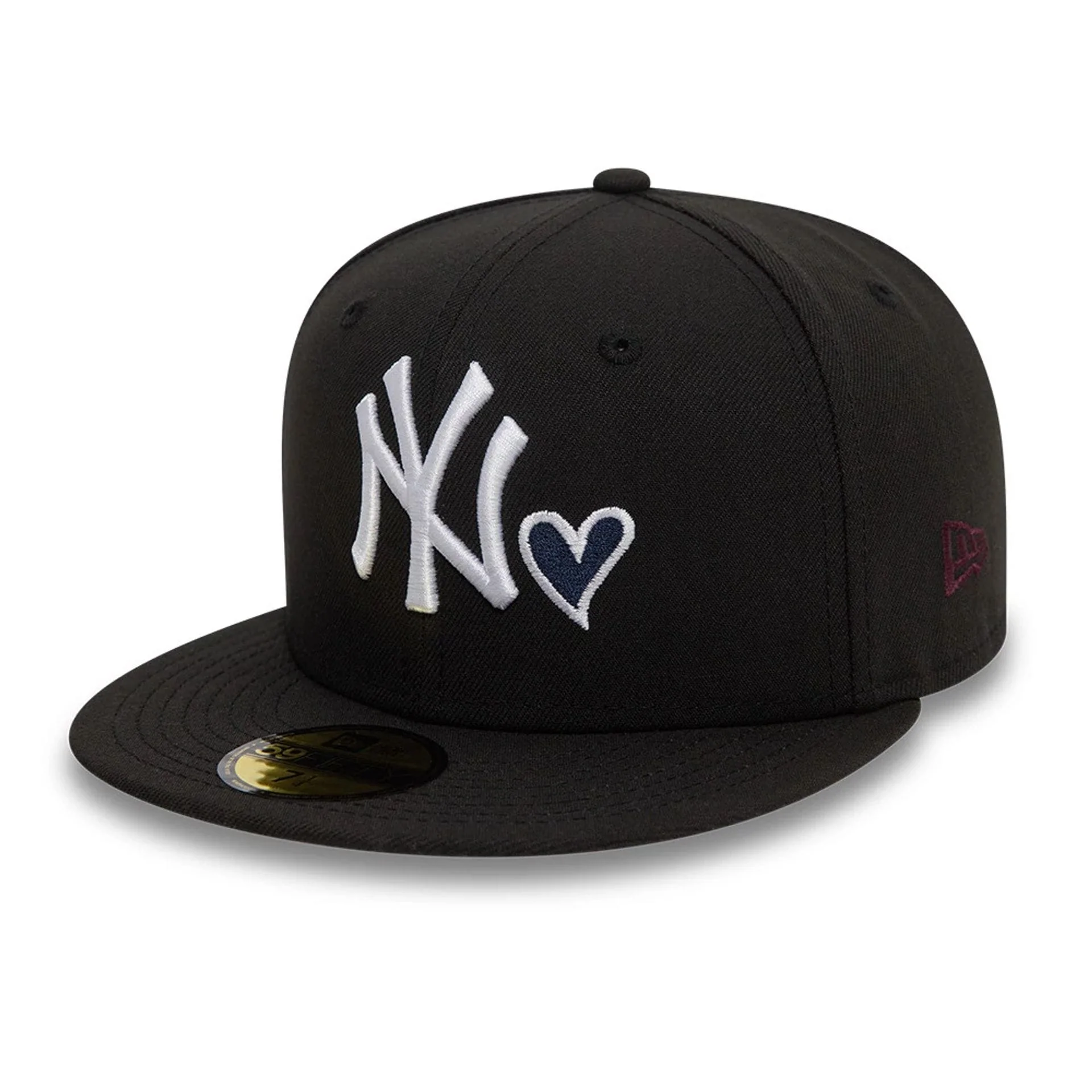 New York Yankees MLB Heart Icon Black 59FIFTY Fitted Cap
