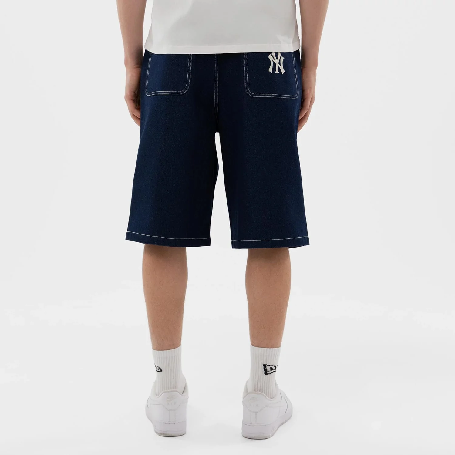New York Yankees MLB Jort Dark Blue Oversized Shorts - Image 2