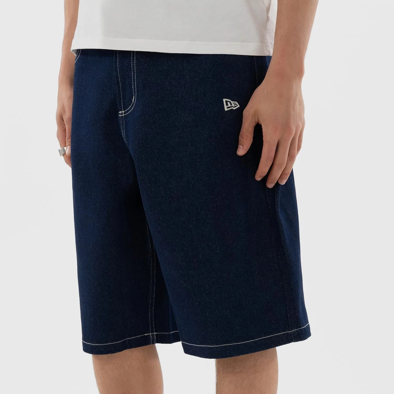 New York Yankees MLB Jort Dark Blue Oversized Shorts - Image 4