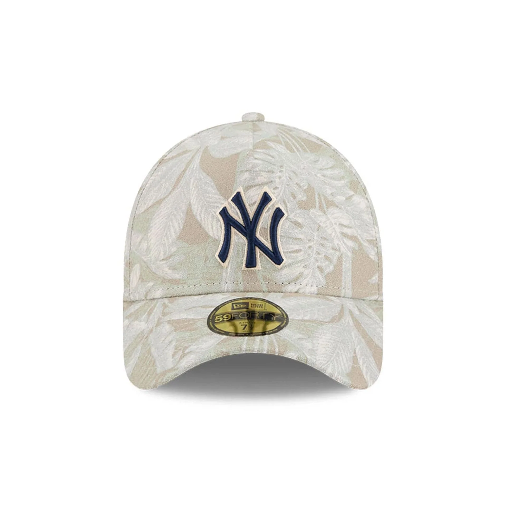 New York Yankees MLB Leafy Palm Light Beige 59FORTY A-Frame Fitted Cap - Image 3