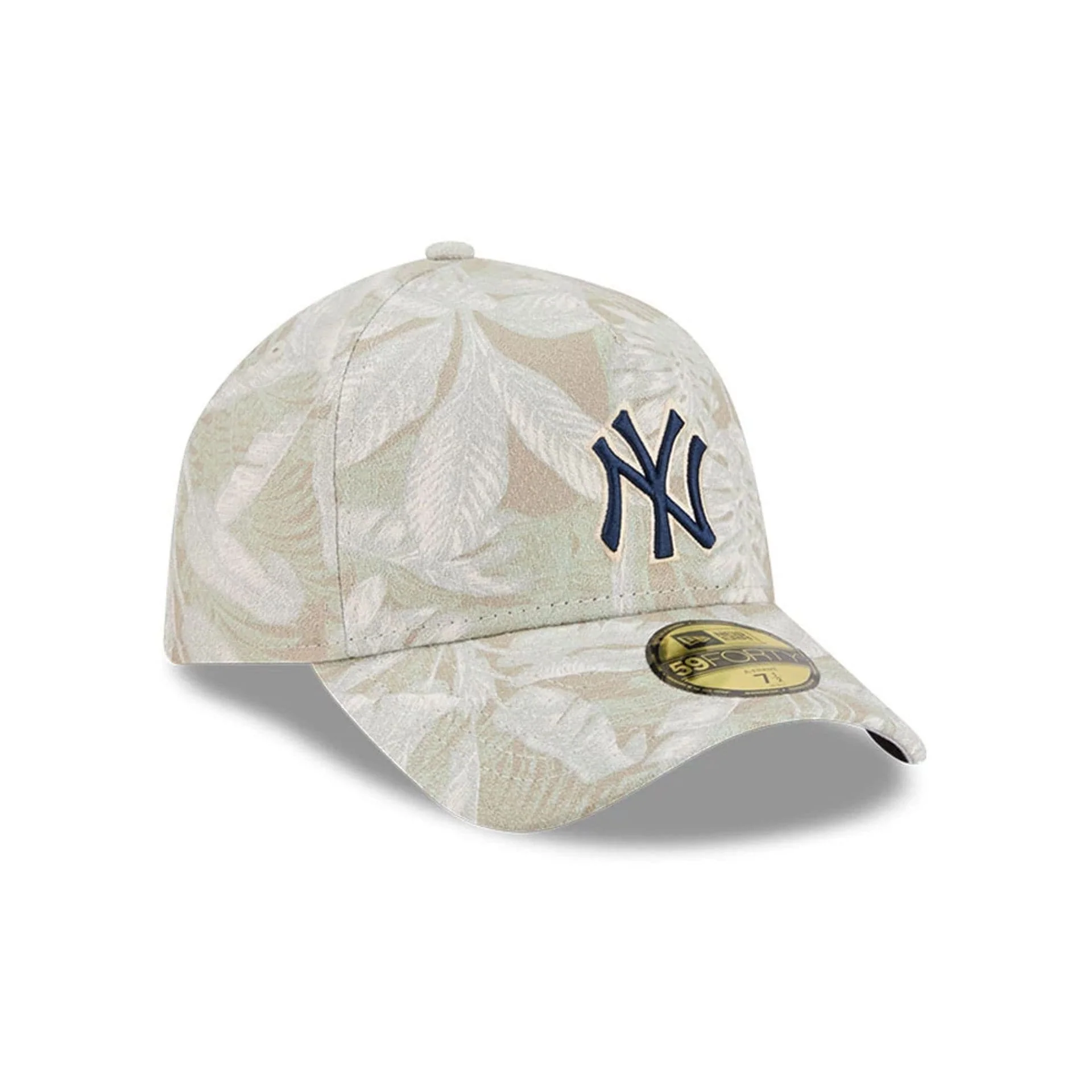 New York Yankees MLB Leafy Palm Light Beige 59FORTY A-Frame Fitted Cap - Image 4