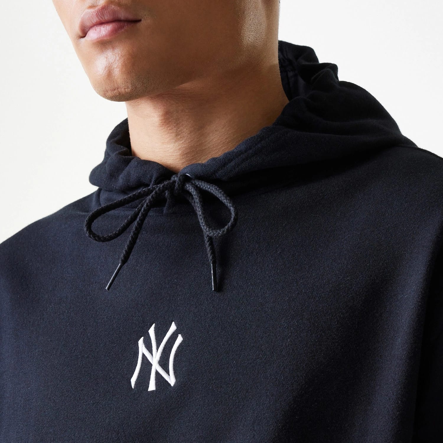 New York Yankees MLB League Essential Black Oversized Pullover Hoodie - Image 4