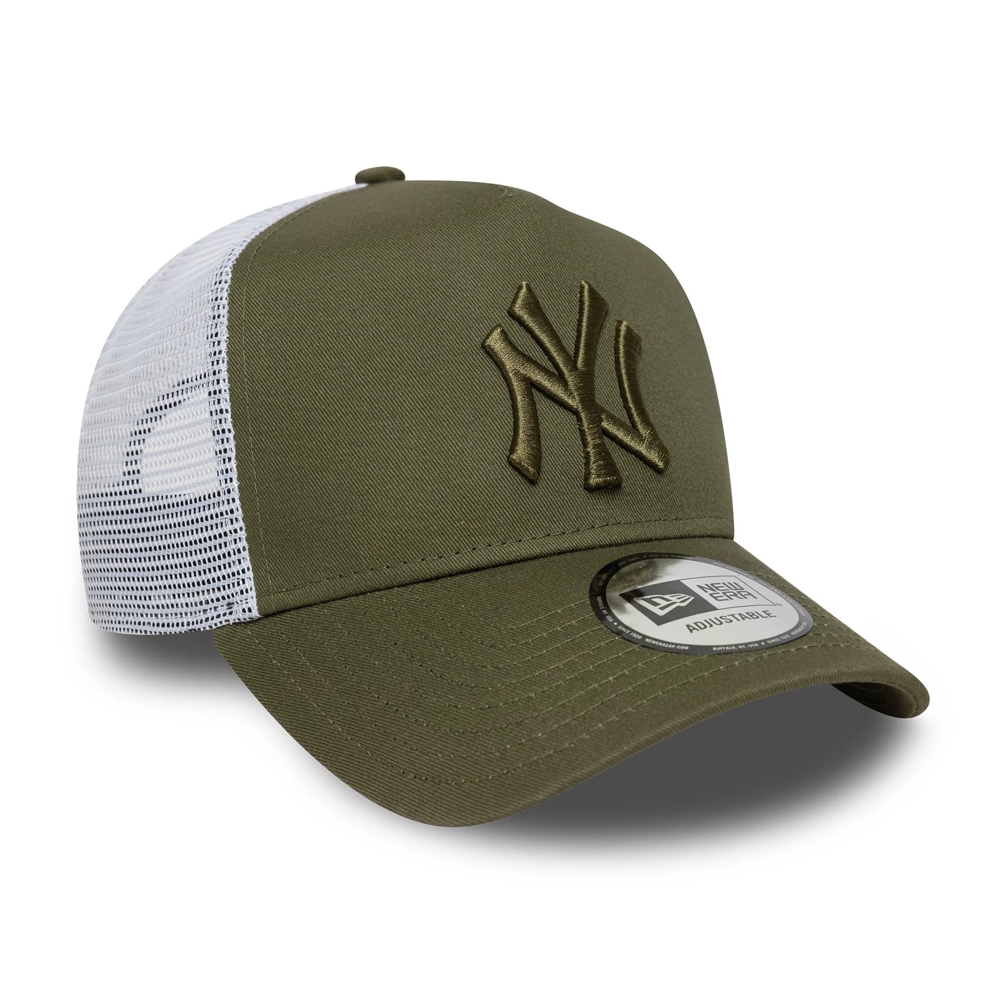 New York Yankees MLB League Essential Dark Green 9FORTY E-Frame Trucker Adjustable Cap - Image 3