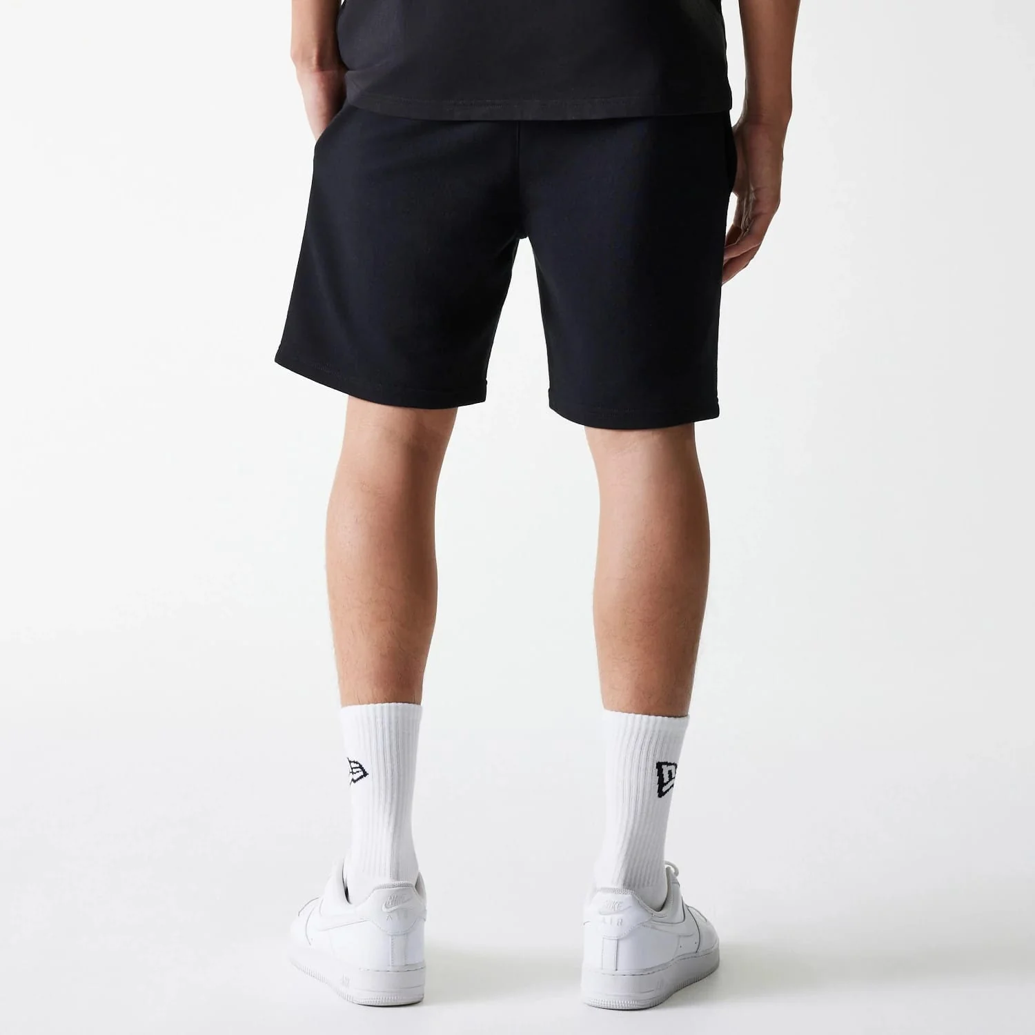 New York Yankees MLB League Essential French Terry Black Shorts - Image 2
