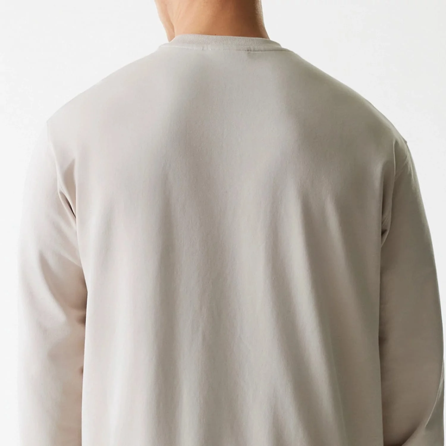 New York Yankees MLB League Essential French Terry Cream Crew Neck Sweater - Image 7