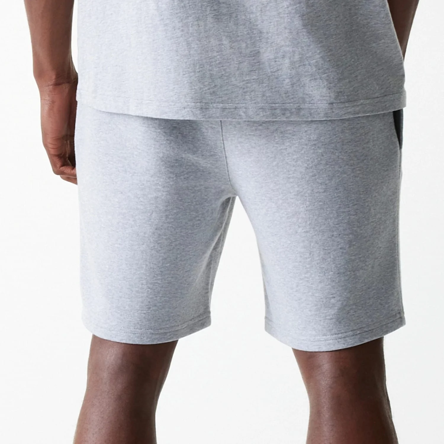 New York Yankees MLB League Essential French Terry Grey Shorts - Image 7