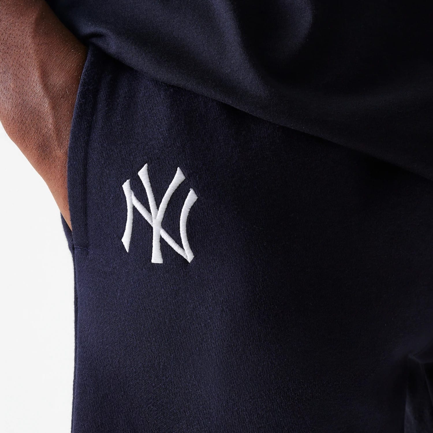 New York Yankees MLB League Essential French Terry Navy Shorts - Image 4