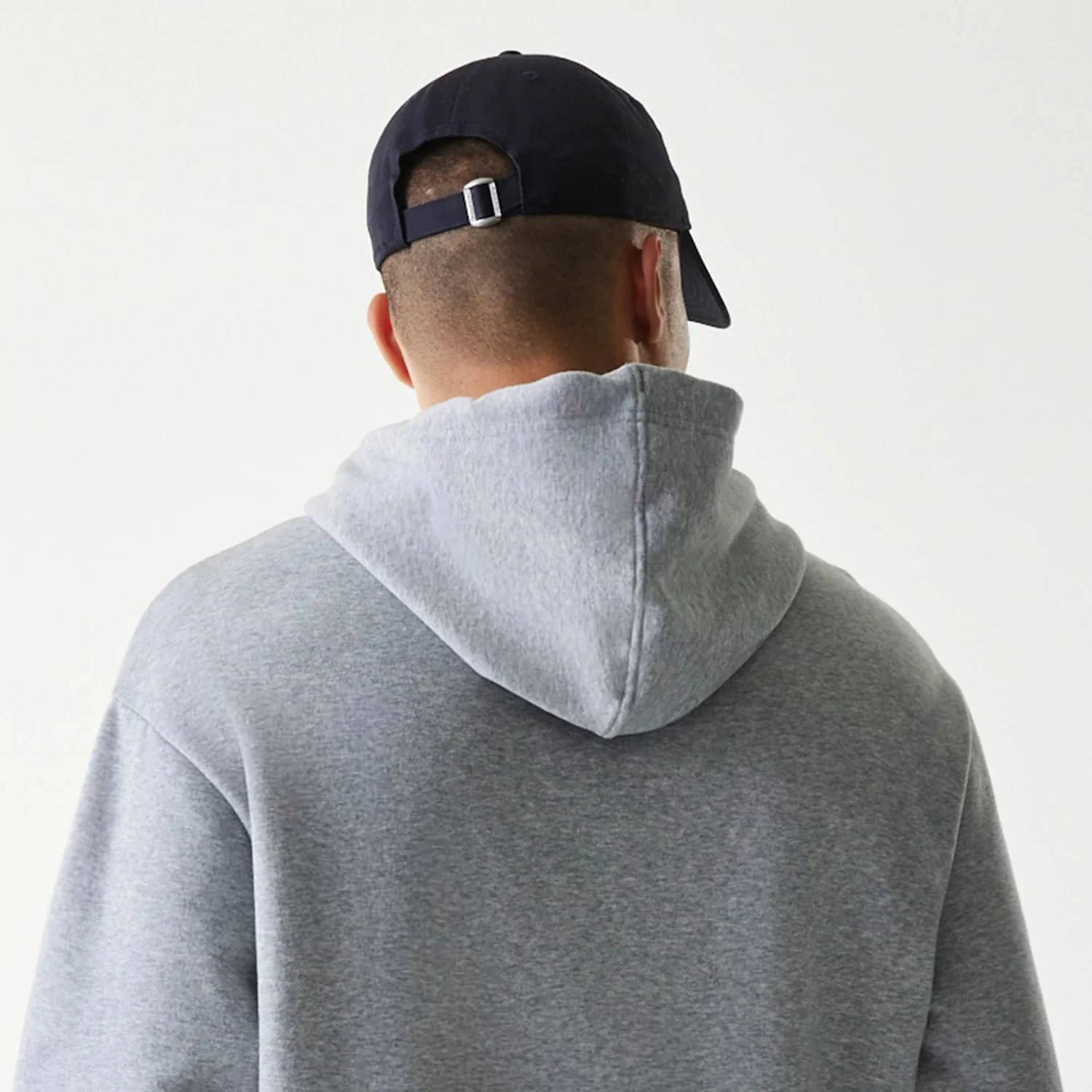 New York Yankees MLB League Essential Grey Oversized Pullover Hoodie - Image 6