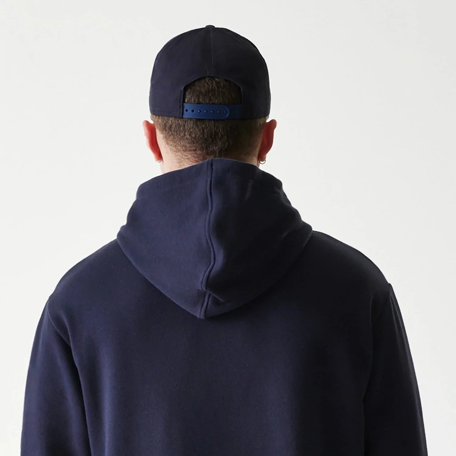 New York Yankees MLB League Essential Navy Oversized Pullover Hoodie - Image 5