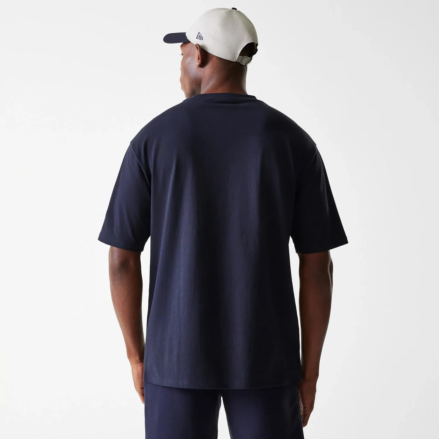 New York Yankees MLB League Essential Navy Oversized T-Shirt - Image 2