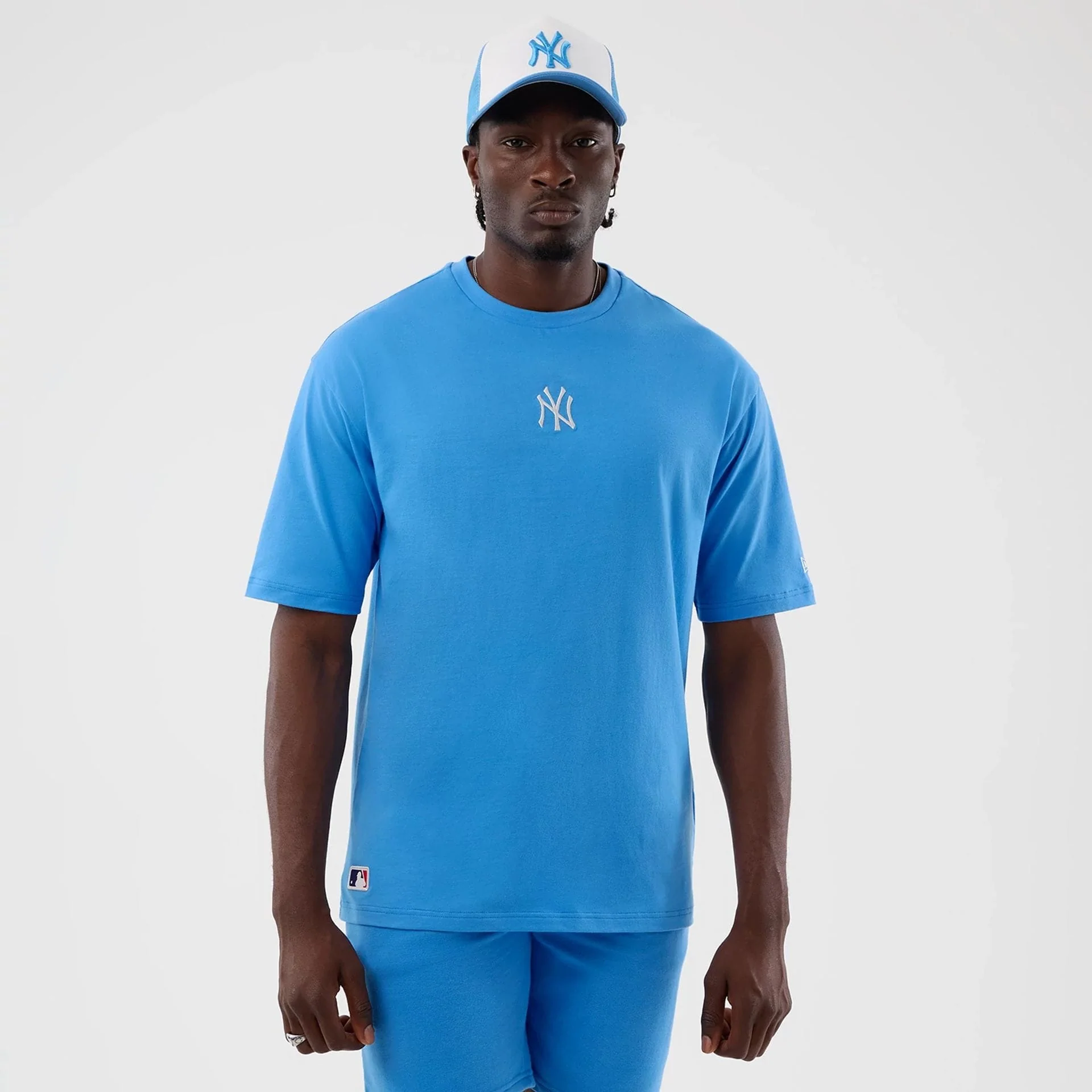New York Yankees MLB League Essential Pastel Blue Oversized T-Shirt