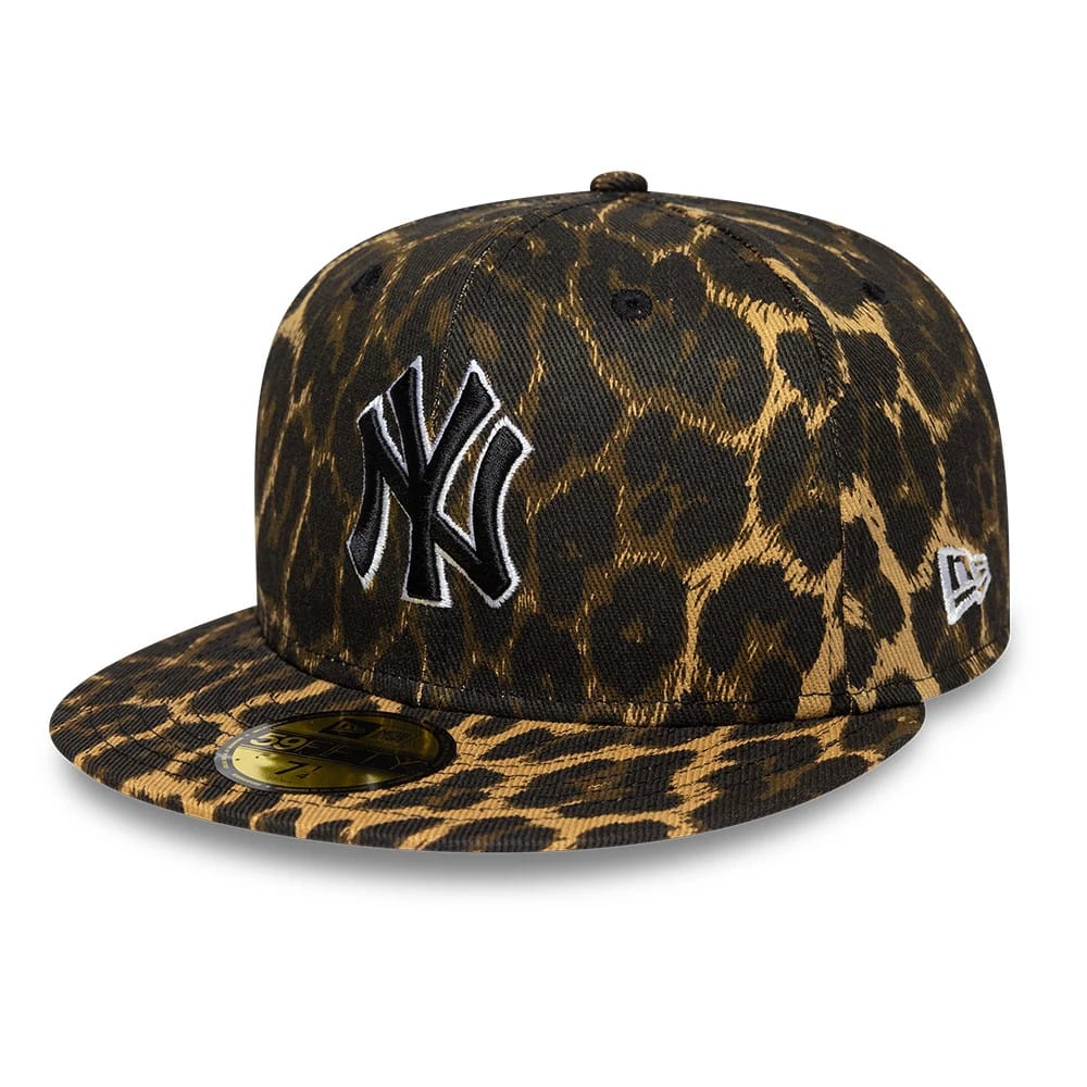 New York Yankees MLB Leopard Black 59FIFTY Fitted Cap