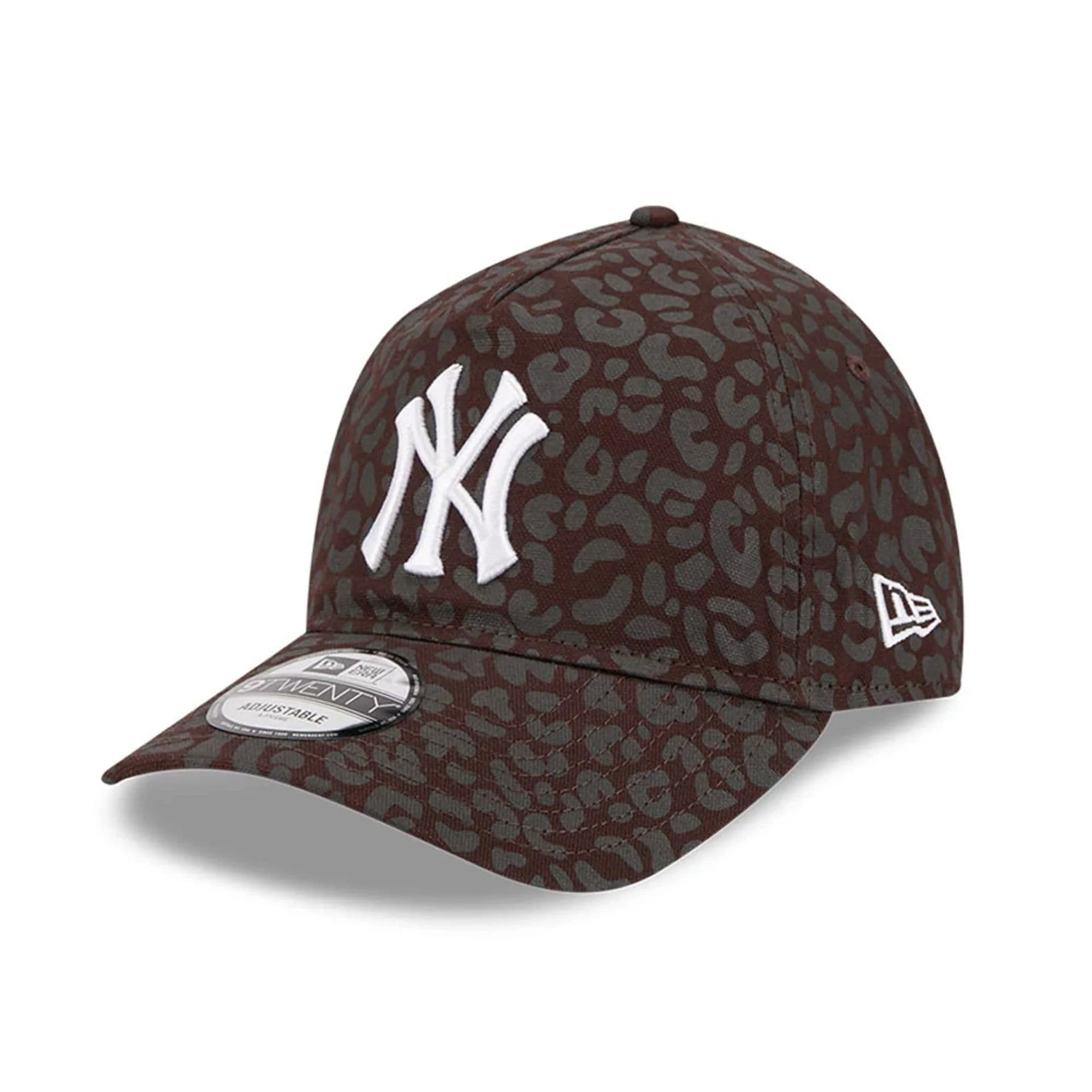 New York Yankees MLB Leopard Dark Brown 9TWENTY A-Frame Adjustable Cap