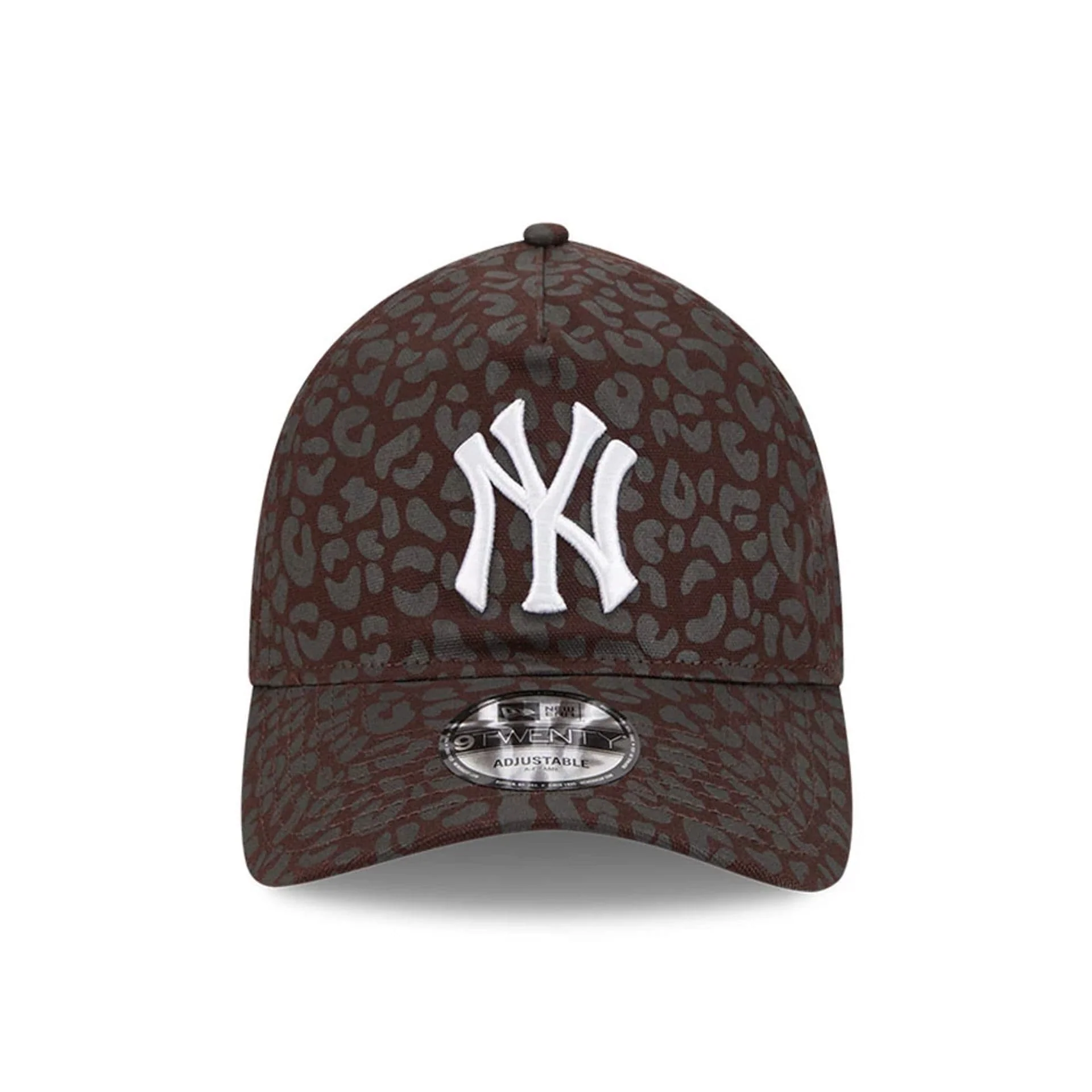New York Yankees MLB Leopard Dark Brown 9TWENTY A-Frame Adjustable Cap - Image 2