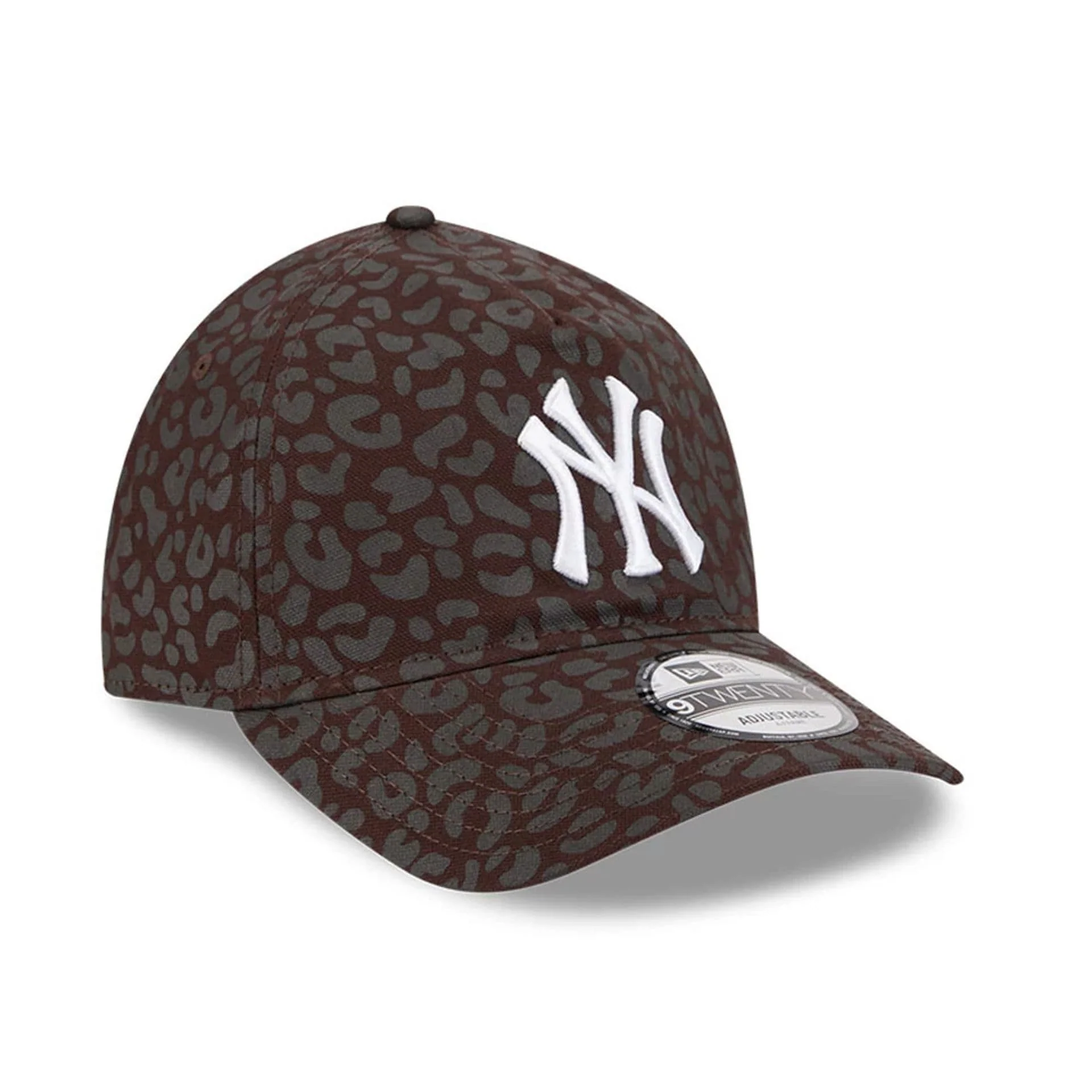 New York Yankees MLB Leopard Dark Brown 9TWENTY A-Frame Adjustable Cap - Image 3