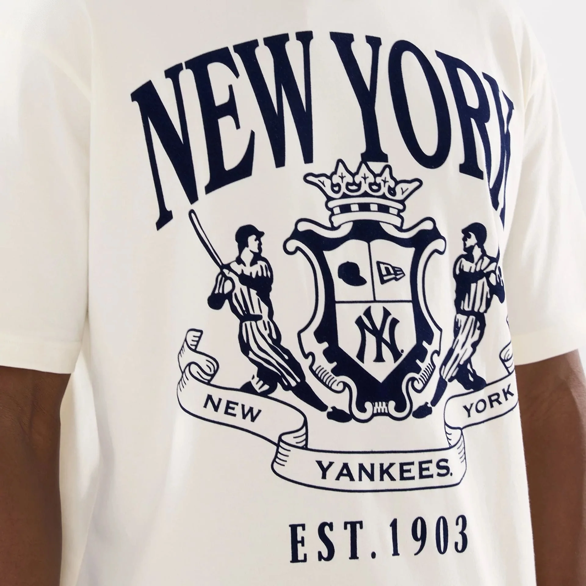 New York Yankees MLB Life Graphic Light Beige T-Shirt - Image 4