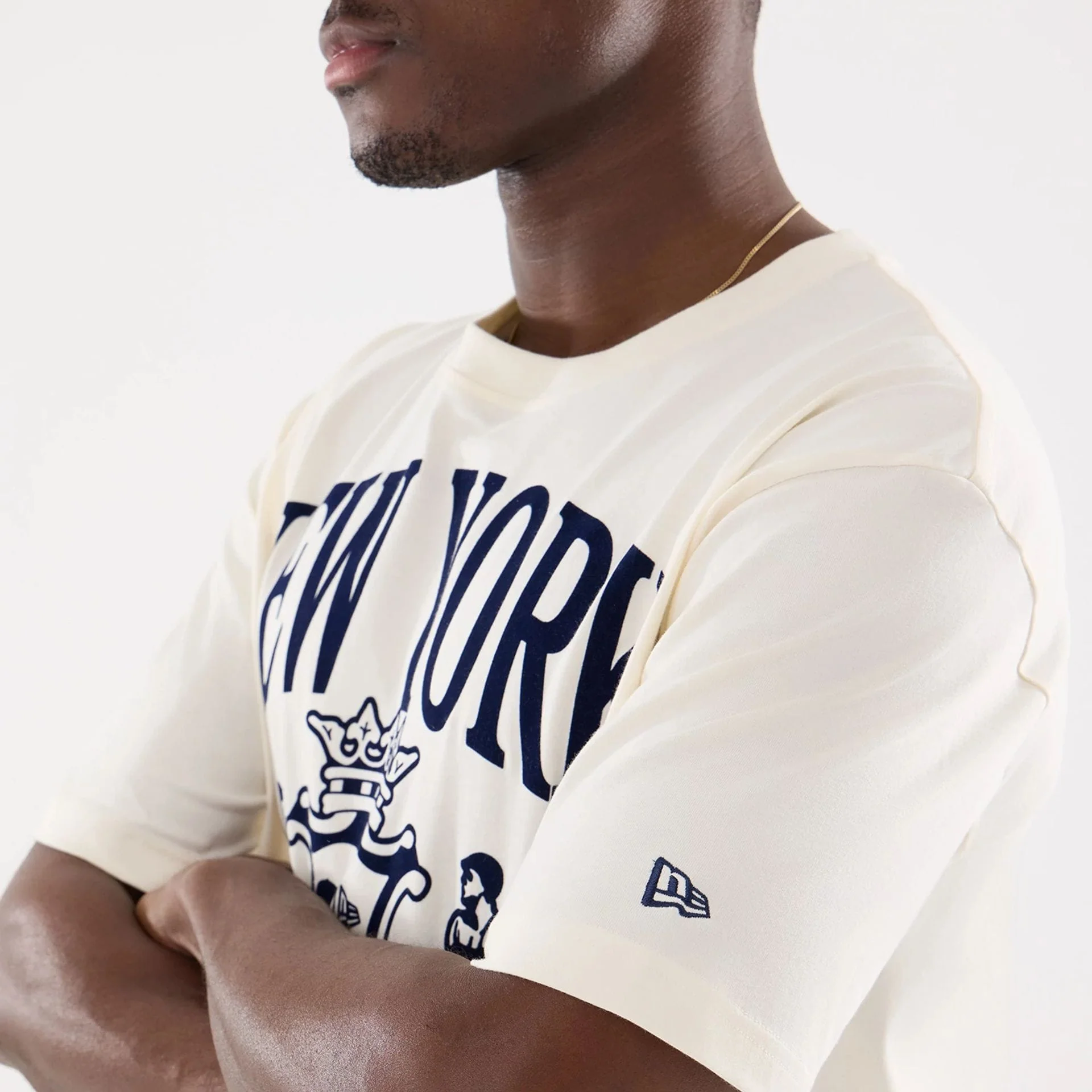 New York Yankees MLB Life Graphic Light Beige T-Shirt - Image 5