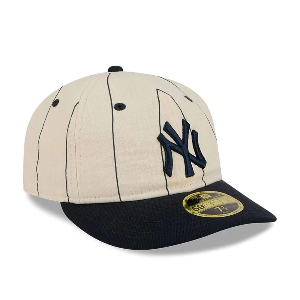 New York Yankees MLB Linen Cream Retro Crown 59FIFTY Fitted Cap - Image 4