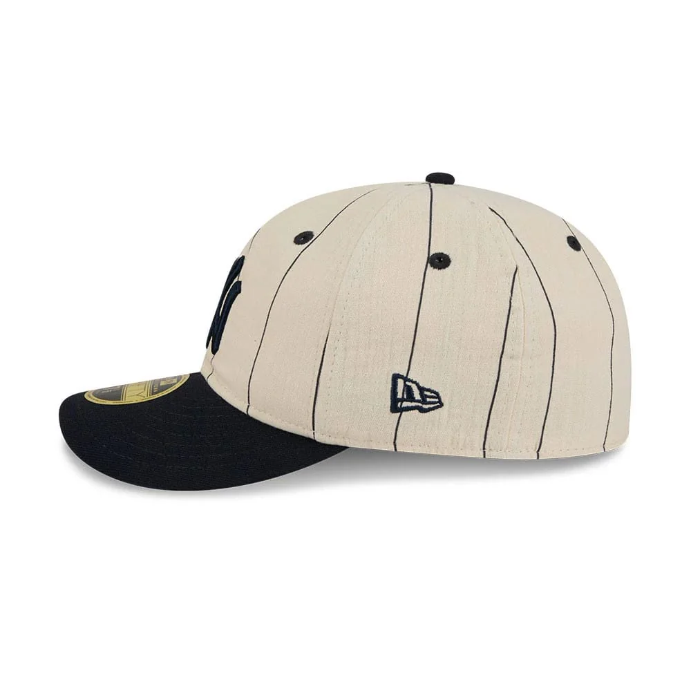 New York Yankees MLB Linen Cream Retro Crown 59FIFTY Fitted Cap - Image 5