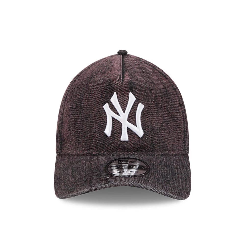 New York Yankees MLB Overwash Charcoal 9TWENTY A-Frame Adjustable Cap - Image 2